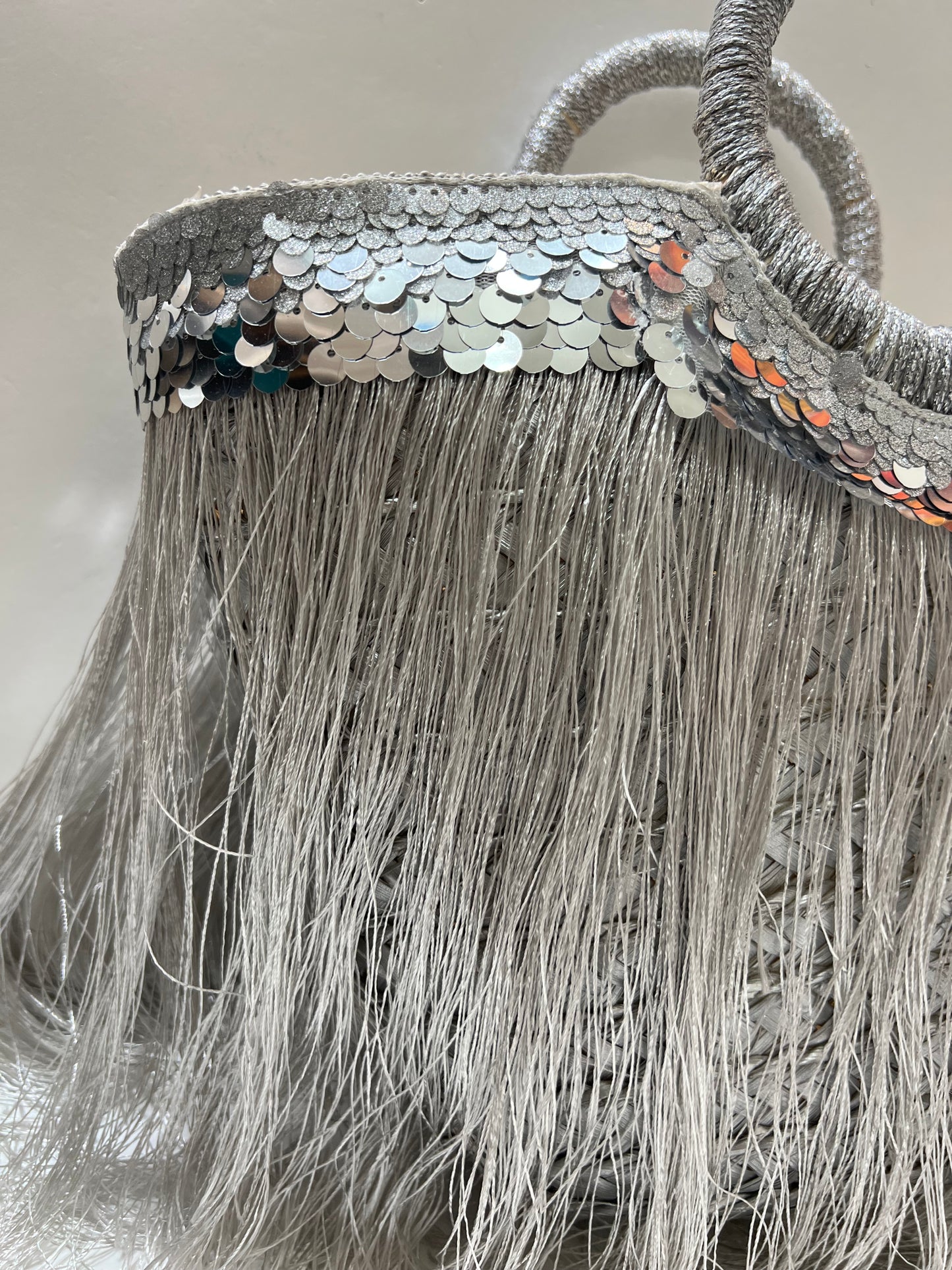 Silver fringes bag