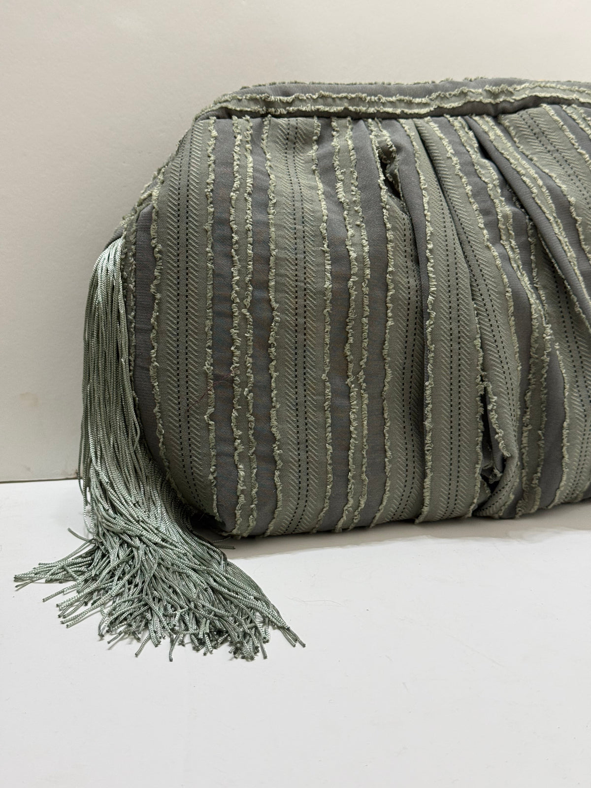 Army green fringes large pouch