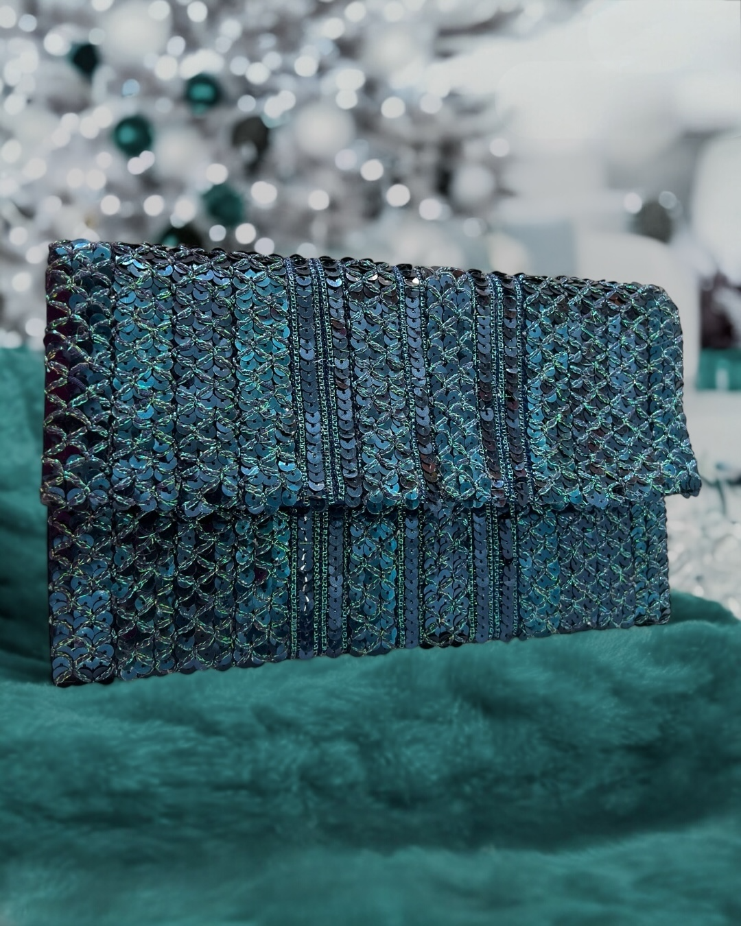 Teal clutch