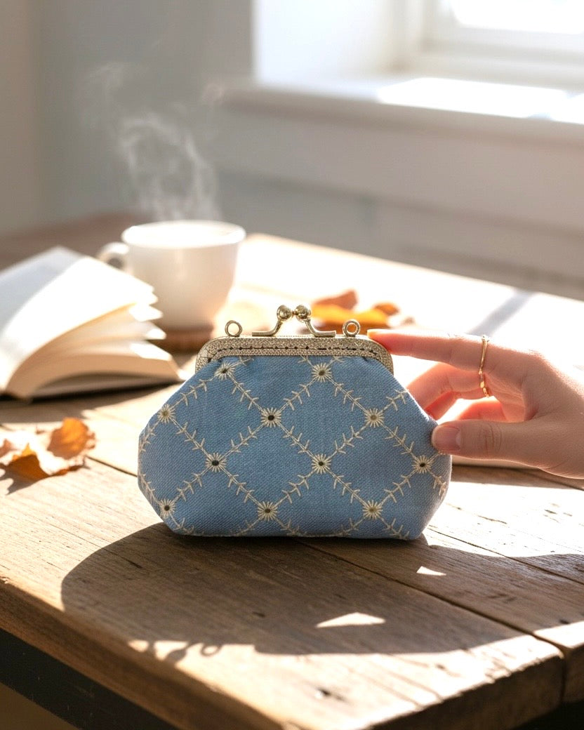 Light denim mini pocket