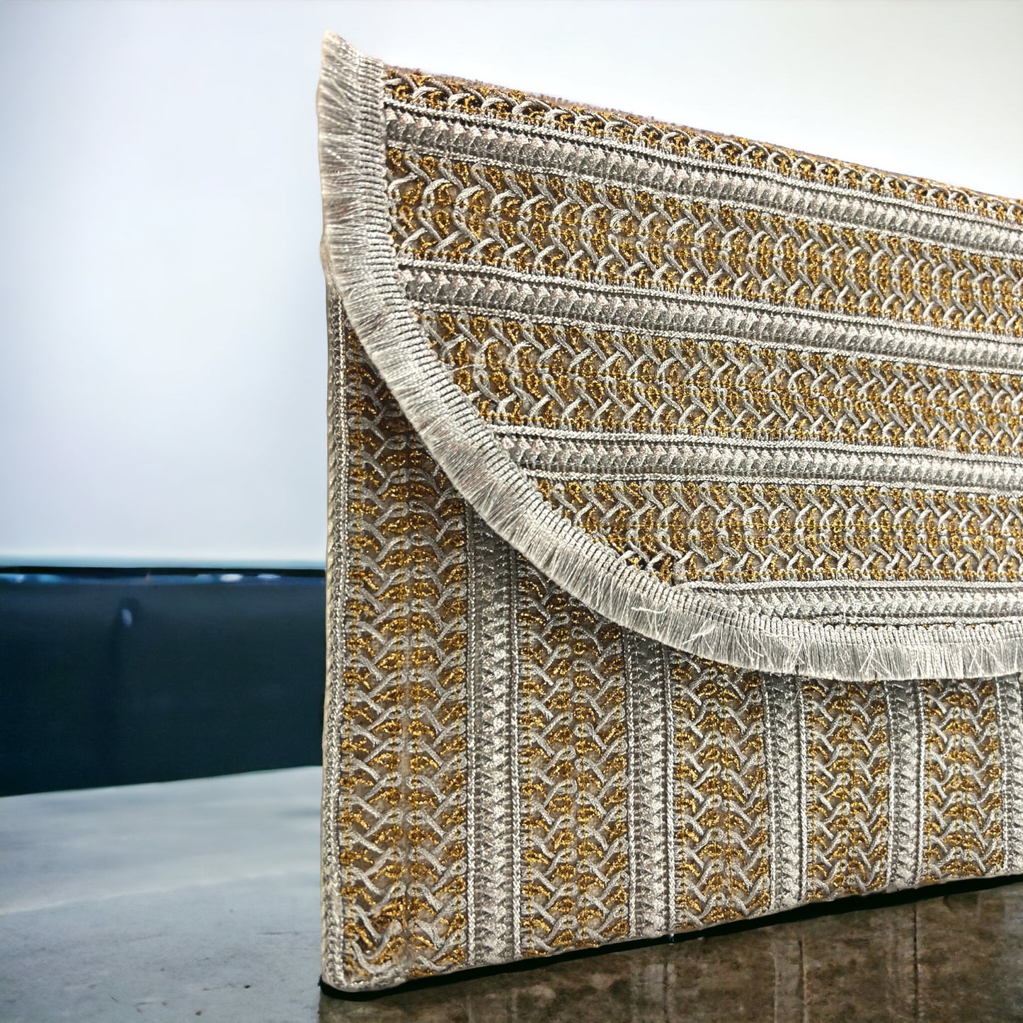 Golden silver clutch