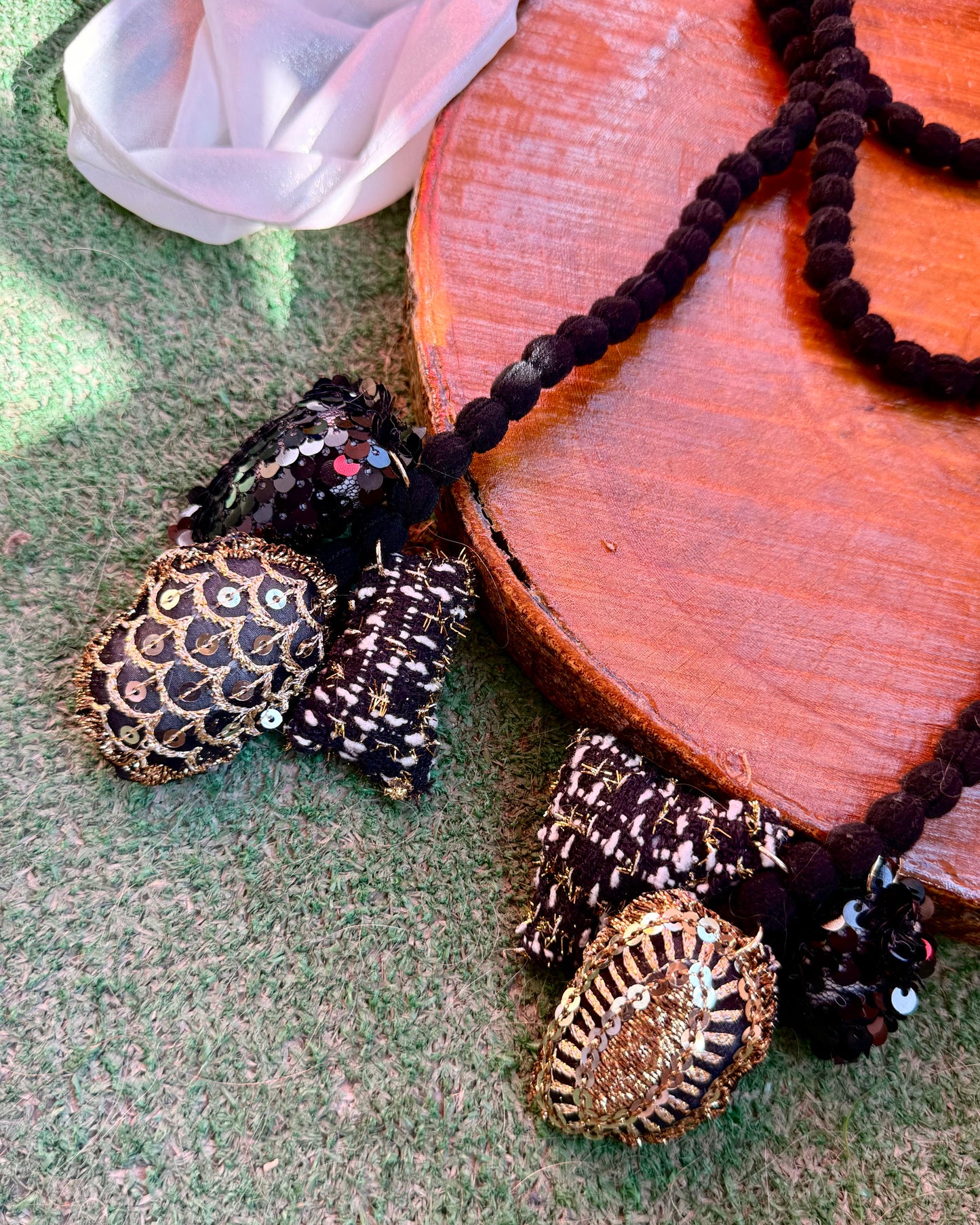 Black and gold necklace
