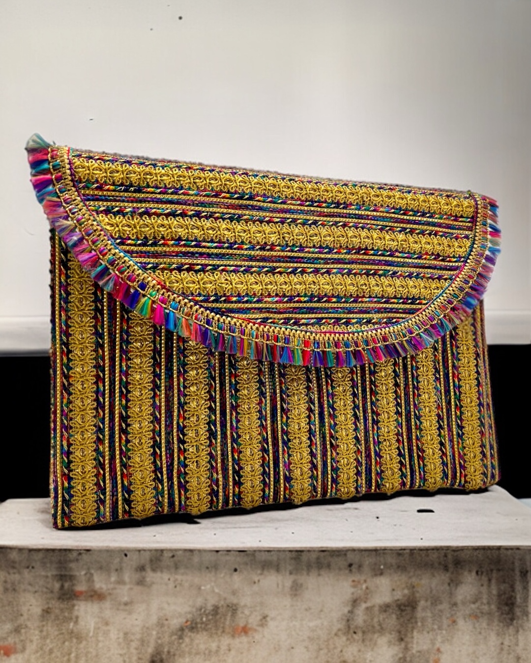 Purple shaded clutch