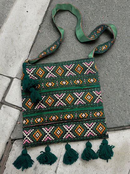 Dark green tote bag