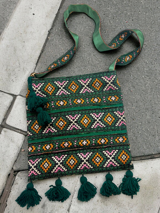 Dark green tote bag