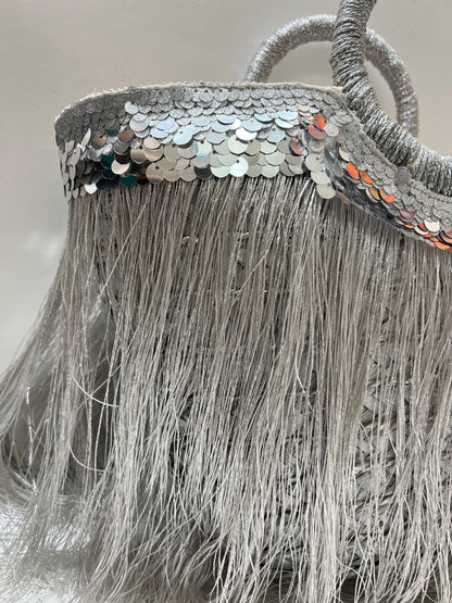 Silver fringes bag
