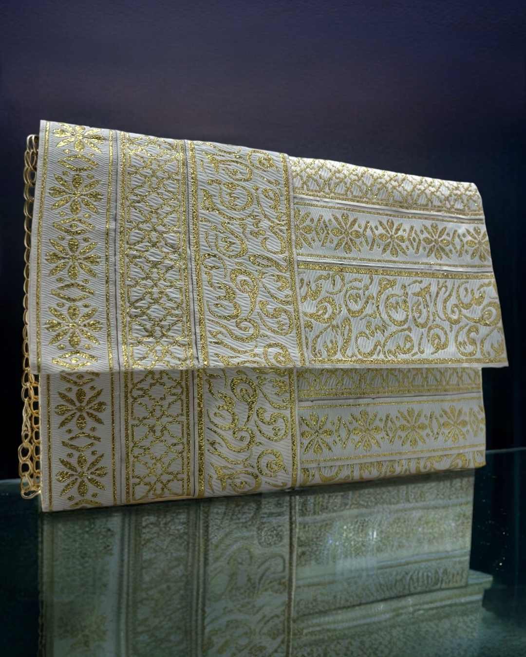 Arabic calligraphy clutch