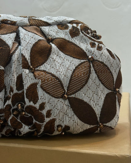 Brown coverta medium pouch