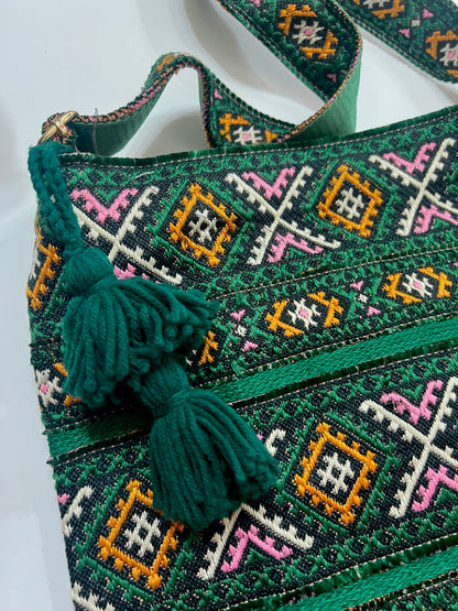 Dark green tote bag
