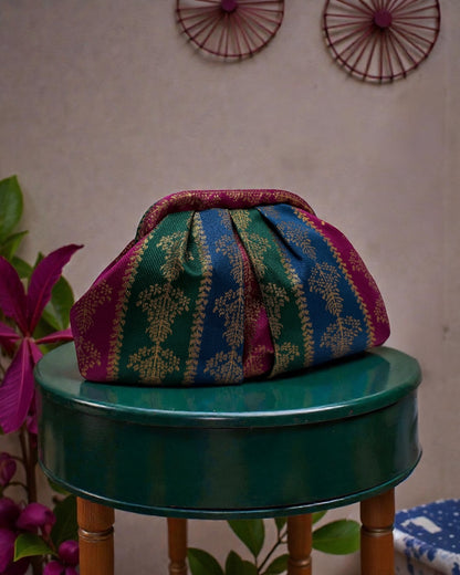 Dark stripes small pouch