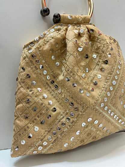 Beige mirrors bag