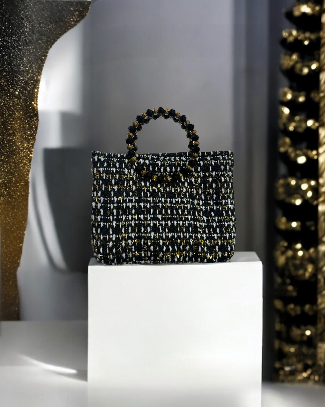 Black and white mini bag