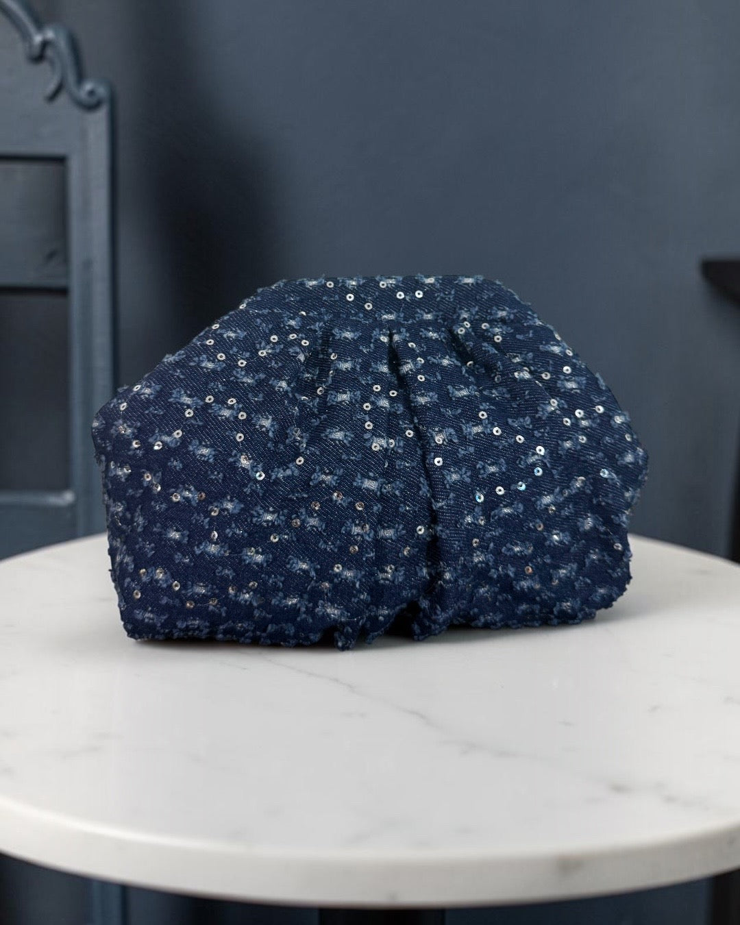 Dark denim small pouch