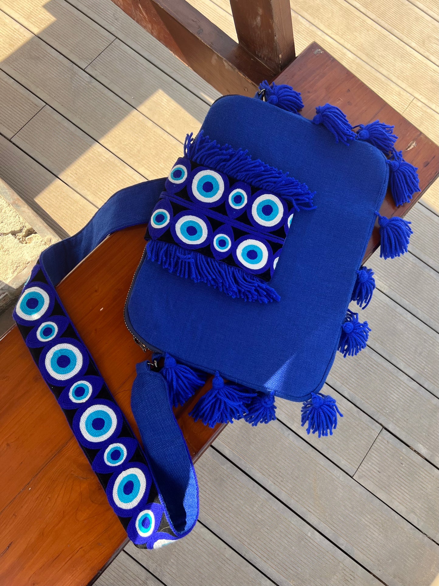 Evil eye laptop bag