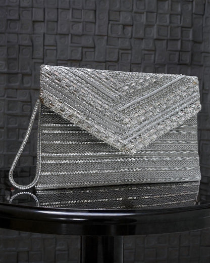 Silver dreams clutch