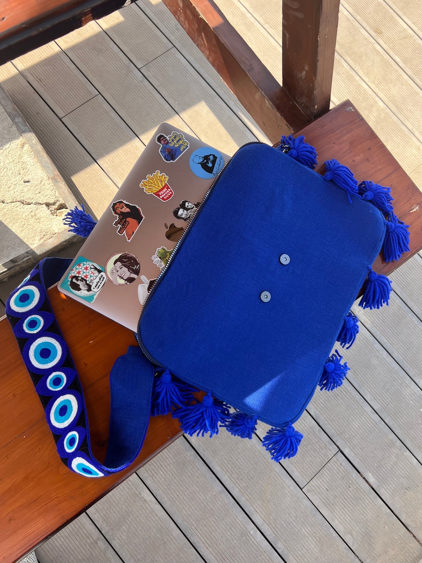 Evil eye laptop bag