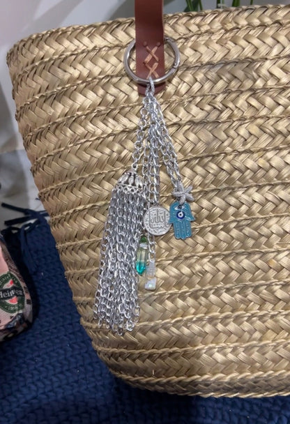 Silver & baby blue medal