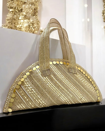 Golden coins bag