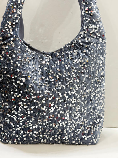 Blue grey paiette bag