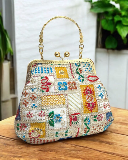 White but colorful bag