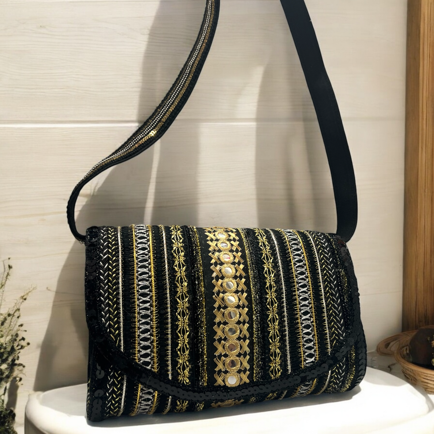 Black & gold bag