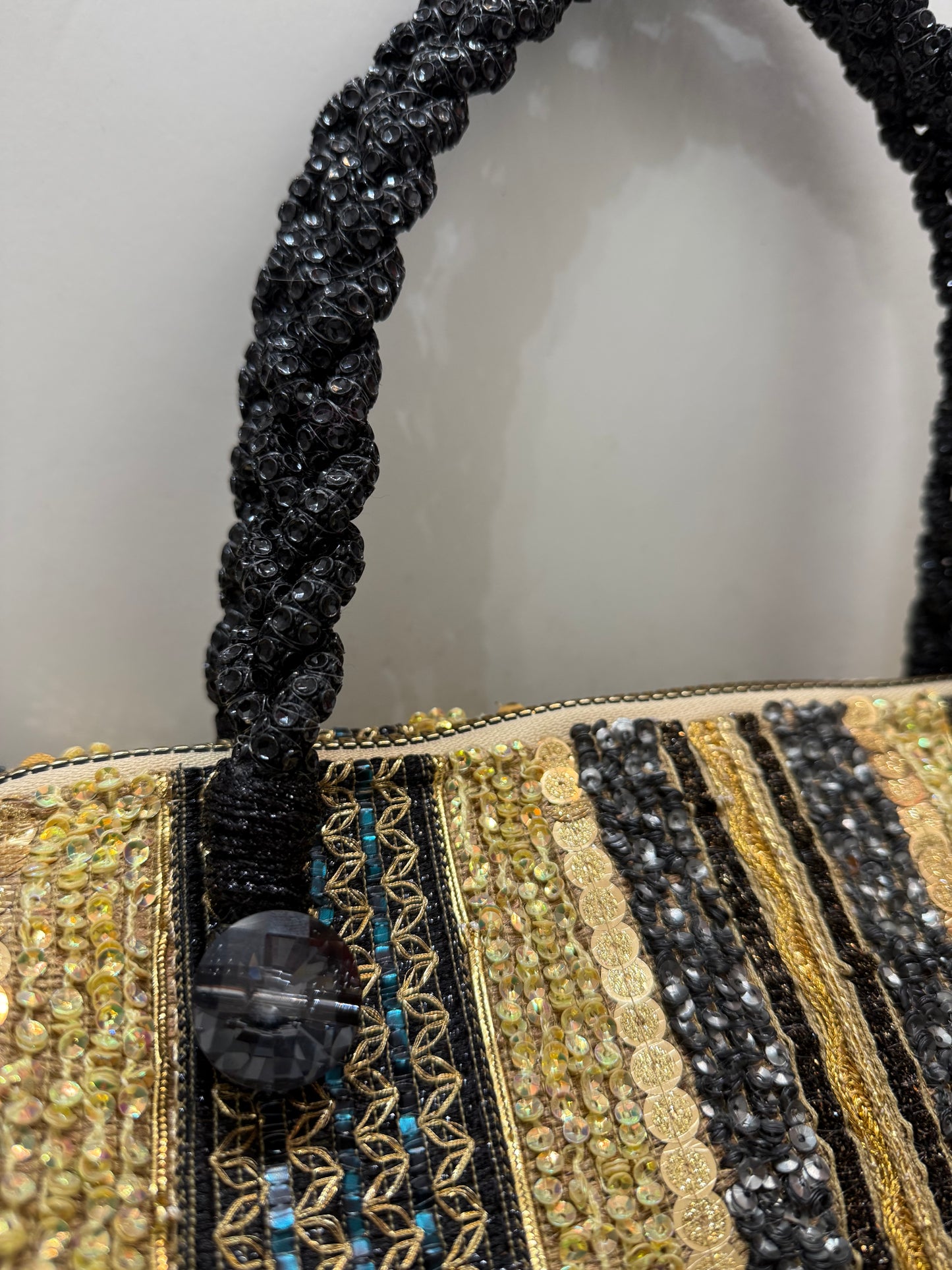 Smoky gold cylinder bag