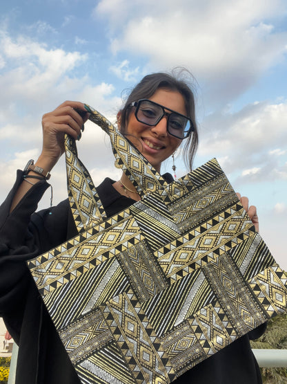 smoky patchwork bag