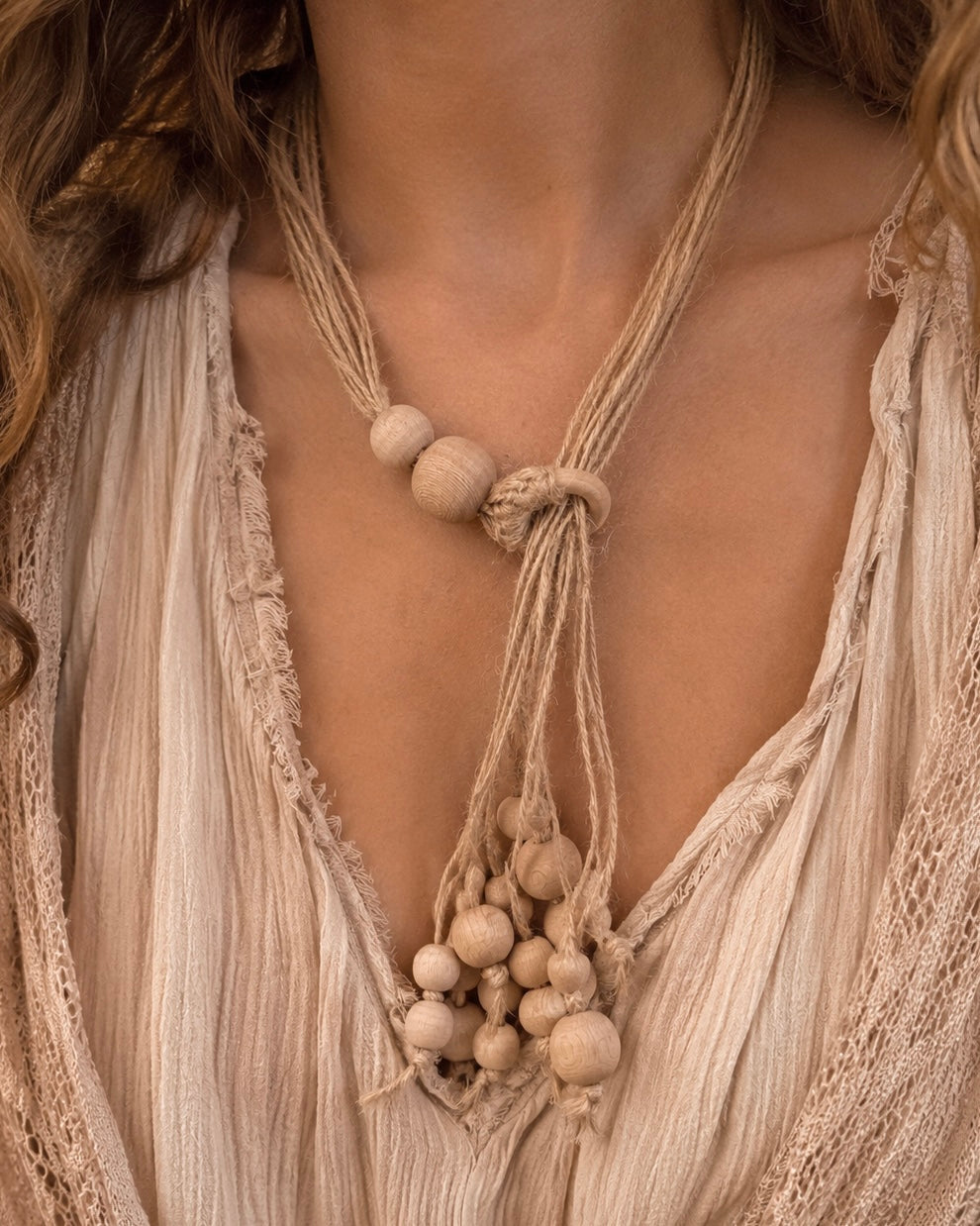 Wooden necklace