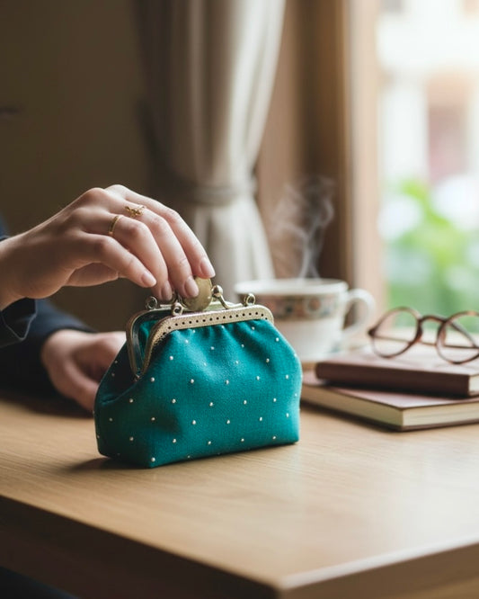 Teal strass mini pocket