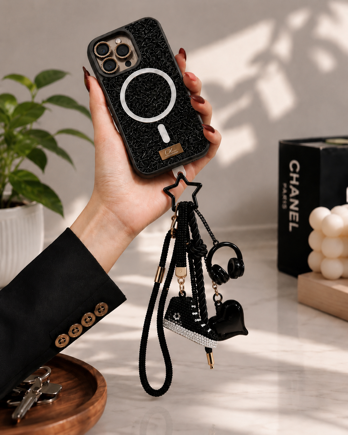 Sneakers and headphones strassy medal