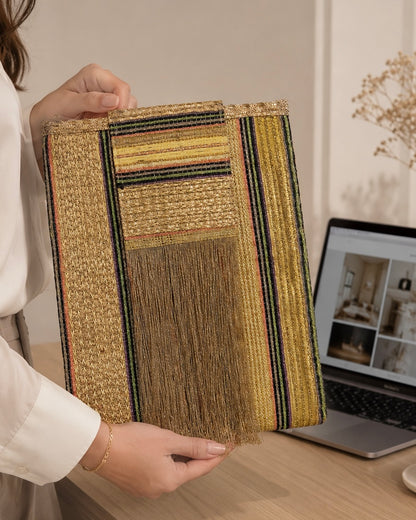 Golden tassels laptop sleeve