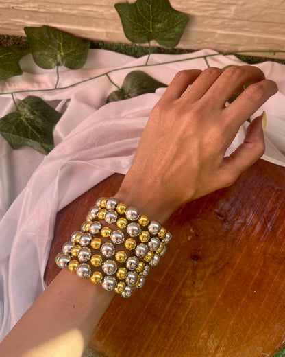 Silver and gold wrap up bracelet