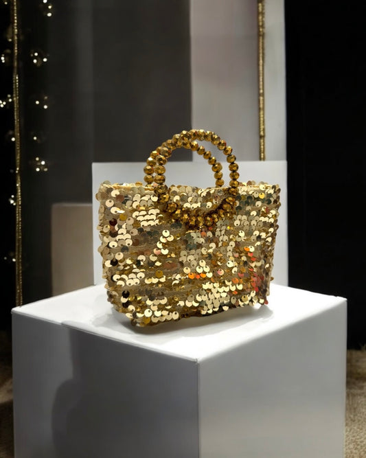 Golden sparkle mini bag
