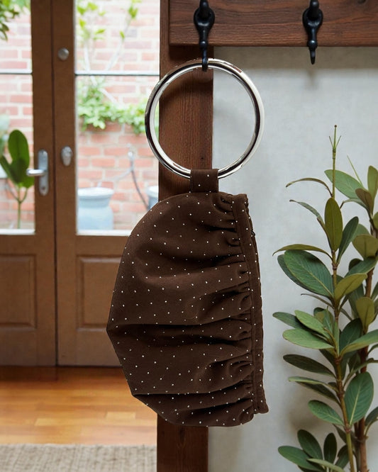 Brown strass bag