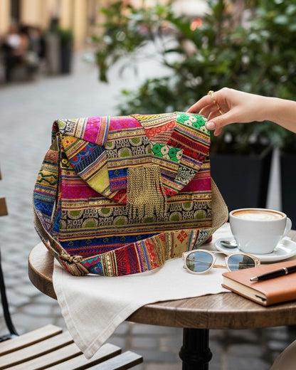 Patches bohemian bag