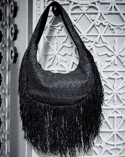 Fumee glittering tassels bag