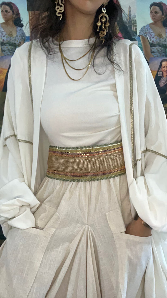 Golden but colorful belt
