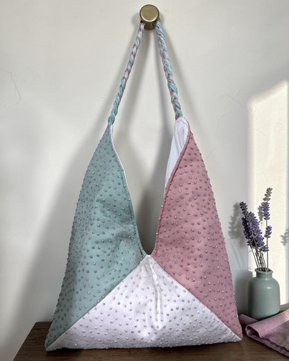 Pastel triangles bag