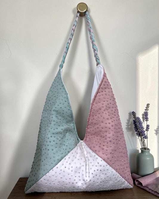 Pastel triangles bag