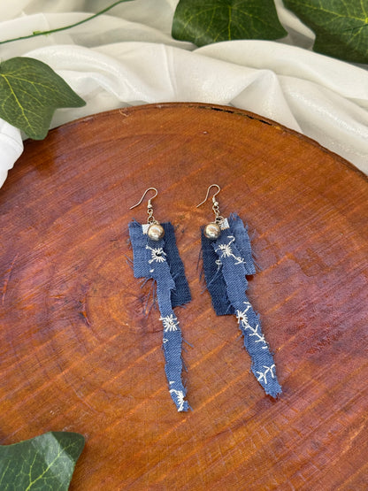 Denim earrings