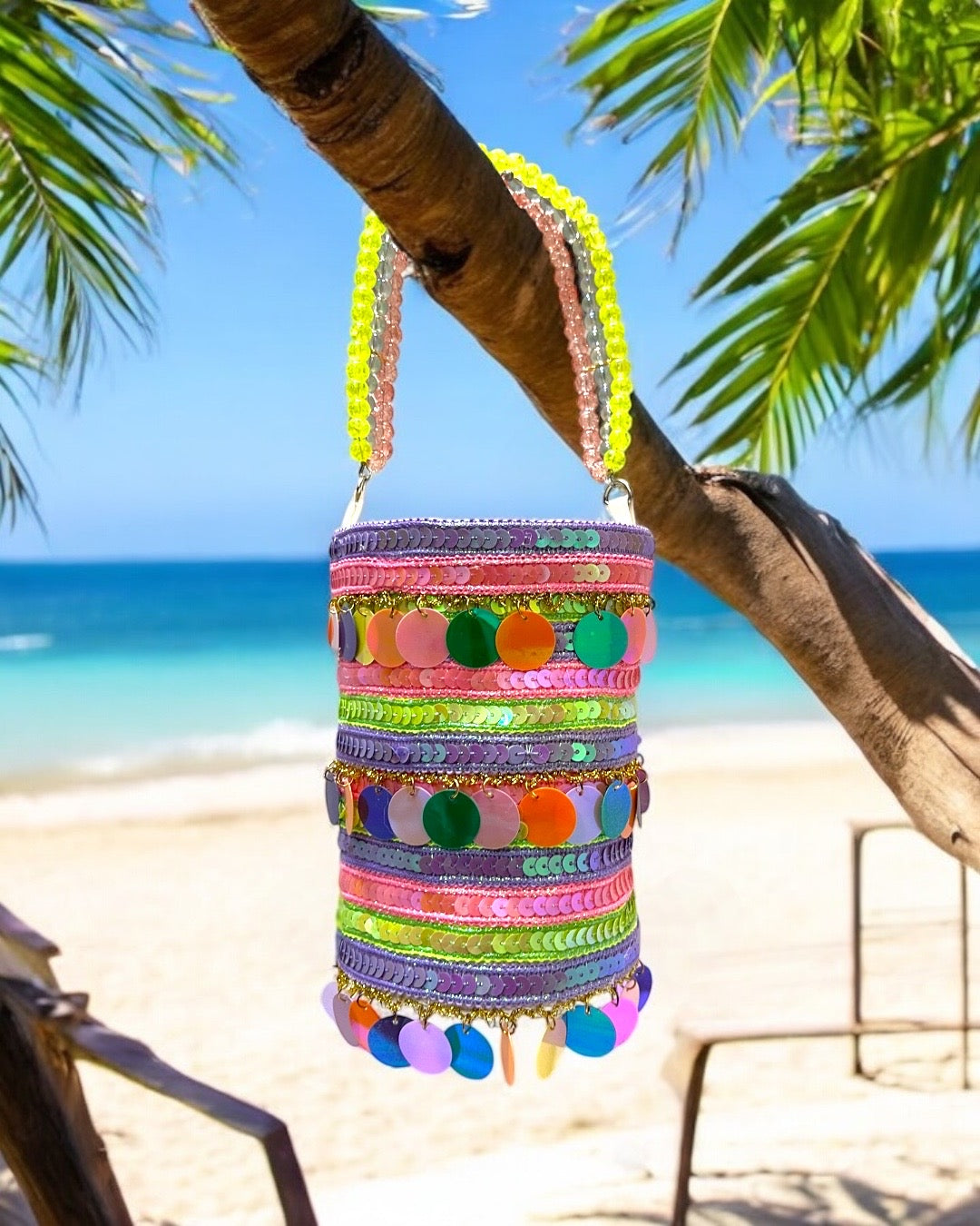 Light neon cylinder bag