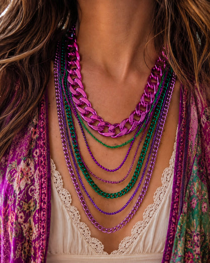 Metalic layered necklace