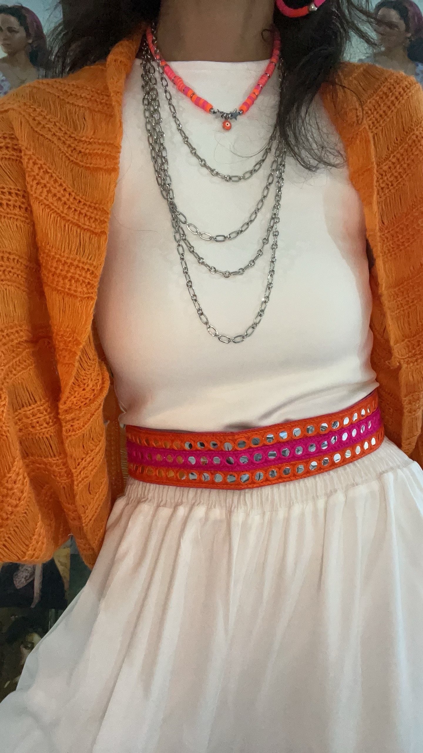 Pink & orange belt