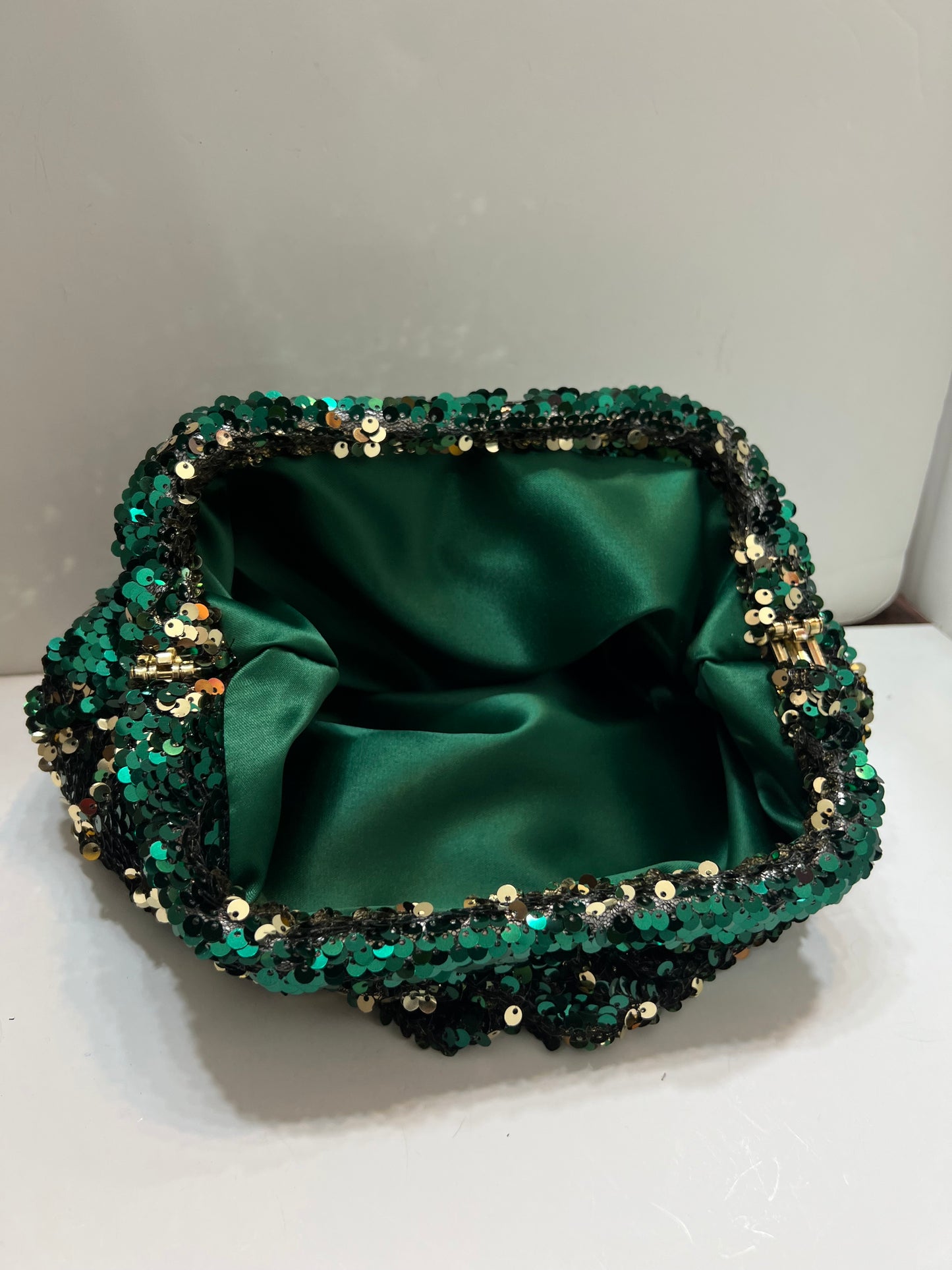 Golden olive medium pouch