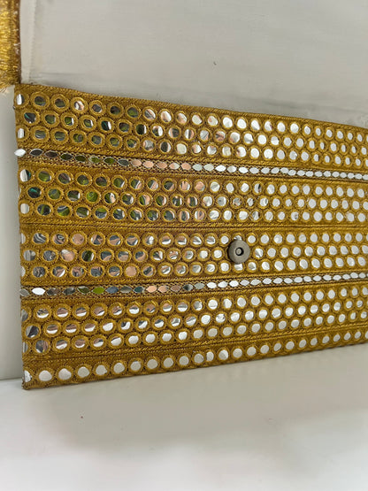Golden mirrors clutch