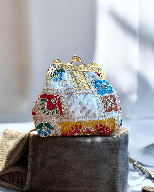 White but colorful mini pocket