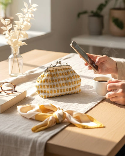 Yellow dotted mini pocket
