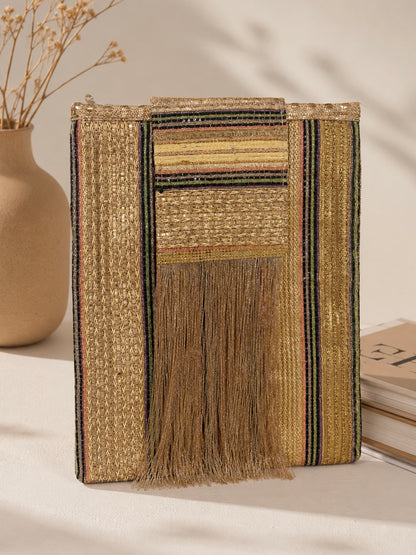 Golden tassels laptop sleeve