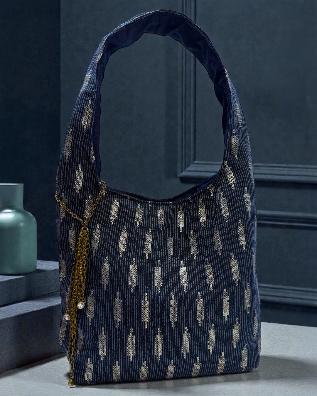 Denim effect bag