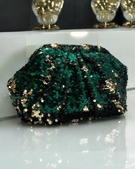 Golden olive medium pouch